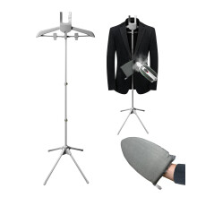 Adjustable Garment Steamer Stand with 360 Rotatable Hanger and Ironing Glove for Home Use