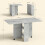 Homcom HOMCOM Mobile Drop Leaf Dining Table Folding Desk w/ 2 Wheels Cement Grey 3