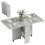 Homcom HOMCOM Mobile Drop Leaf Dining Table Folding Desk w/ 2 Wheels Cement Grey 2