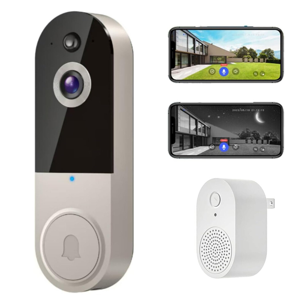 Wireless Video Doorbell 1080P Hd With Night Vision, Ai Motion Detection, Twoway Audio, T50 Beige 9001264096151