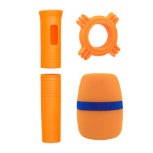 Robuste Silikon-Mikrofonhülle,-orange Farbe