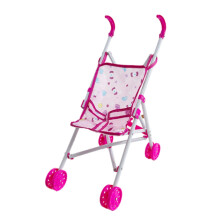 Foldable Doll Stroller for Toddlers Kids Pretend Play Toy with Bright Colors 55X12X9CM