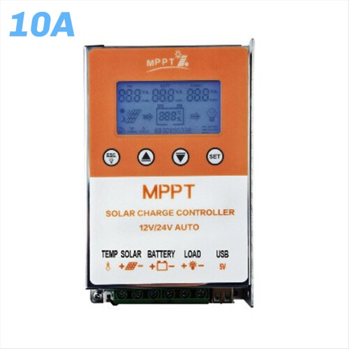 Photovoltaic MPPT Solar Controller with Backlight Display 12V 11.1V Solar Charging Controller 10A 1