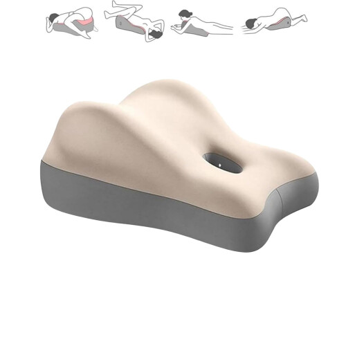 Couples Memory Foam Wedge Pillow with Ergonomic Support for Side Sleeping and Cuddling – Yellow