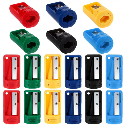 Taille-crayons de menuisier compact manuel, 18 pièces, pour le travail du bois.