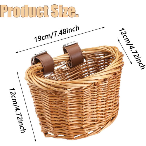 Removable Bicycle Basket for Handlebars  HandWoven Small Basket for ,  and   Front Mountable  Rattan 1