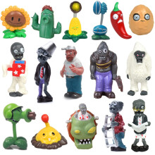 JHESAO 16PCS Pflanzen PVZ Spielzeug Set Figuren Zombies Serie PVZ Plüsch PVC Spielzeug Neue tolle Geschenke für Kinder und Fans Geburtstag und Party