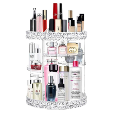Organisateur de cosmétiques à plusieurs niveaux et grande capacité, avec rotation à 360 et fonction d'organisateur de maquillage rotatif,