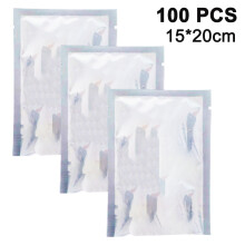 Sachets transparents réutilisables, résistants et refermables, anti-odeurs, couleur arc-en-ciel holographique, pour la conservation des bonbons et