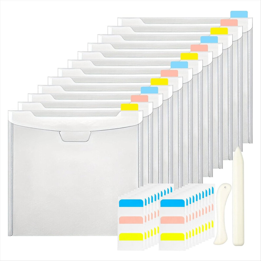 12X12 Paper Storage, 12Pcs Scrapbook Organizer, Craft Paper Organizer With Origami Knife For Holding Cardstock, Photos 4853066981624