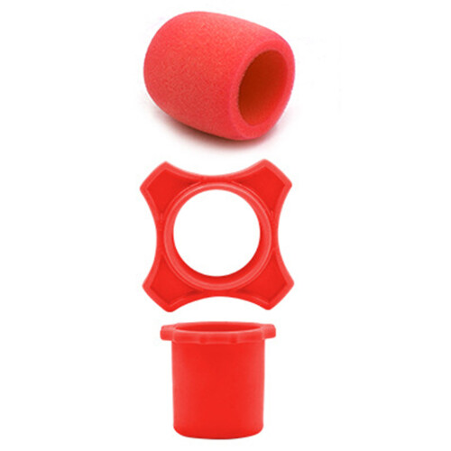 Couvercle de protection en Silicone pour microphones,-Rouge