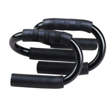 1 pair Sshape fitness pushup bar steel pushup stand, chest muscle expander, exercise holder, training equipment