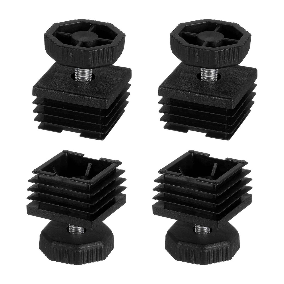 Adjustable Leveling Feet For Furniture, 38X38mm Square Inserts Set Of 4, Heavy Duty Glide Pads 9001264097431