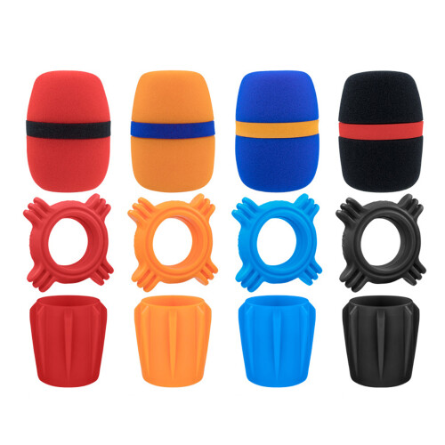 Microphone Foam Shield Bottom Rod Sleeve AntiRoll-orange color 1