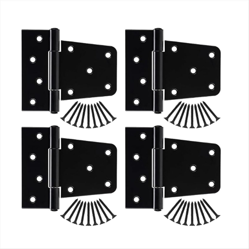 Heavy Duty Gate Hinges 4 Pack, Iron 3.5 Inch Door Hinges For Wood Shed Barn Door Fence Gate Swing Door 4853066985066