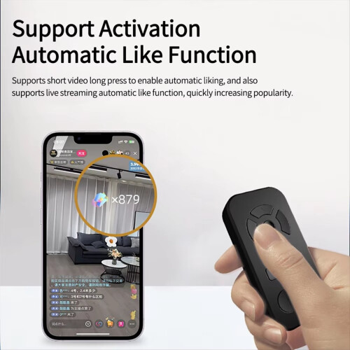 Bluetooth Smart Remote for Mobile Phone Universal Remote Control Selfie Stick Bluetooth Camera Controller White 2