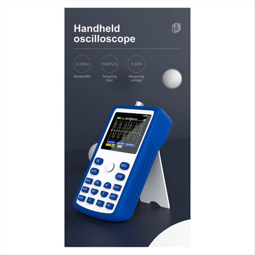 1C15 Mini Handheld Oscilloscope Digital Sampling Rate 500MS/S Analog Bandwidth 110MHz Support Waveform Storage EU PLUG 2