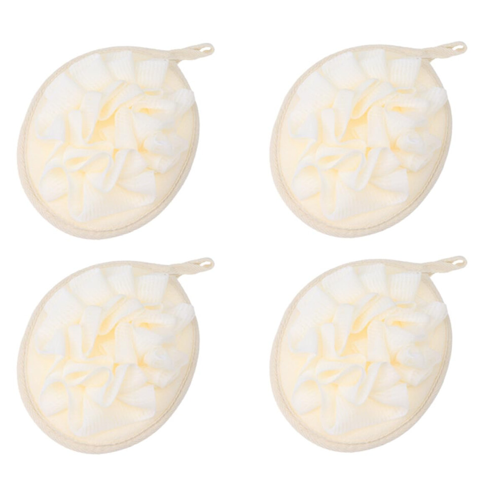 4PCS Bath Sponge and Shower Loofah Set with Exfoliating Scrubber for Gentle Skin Cleansing