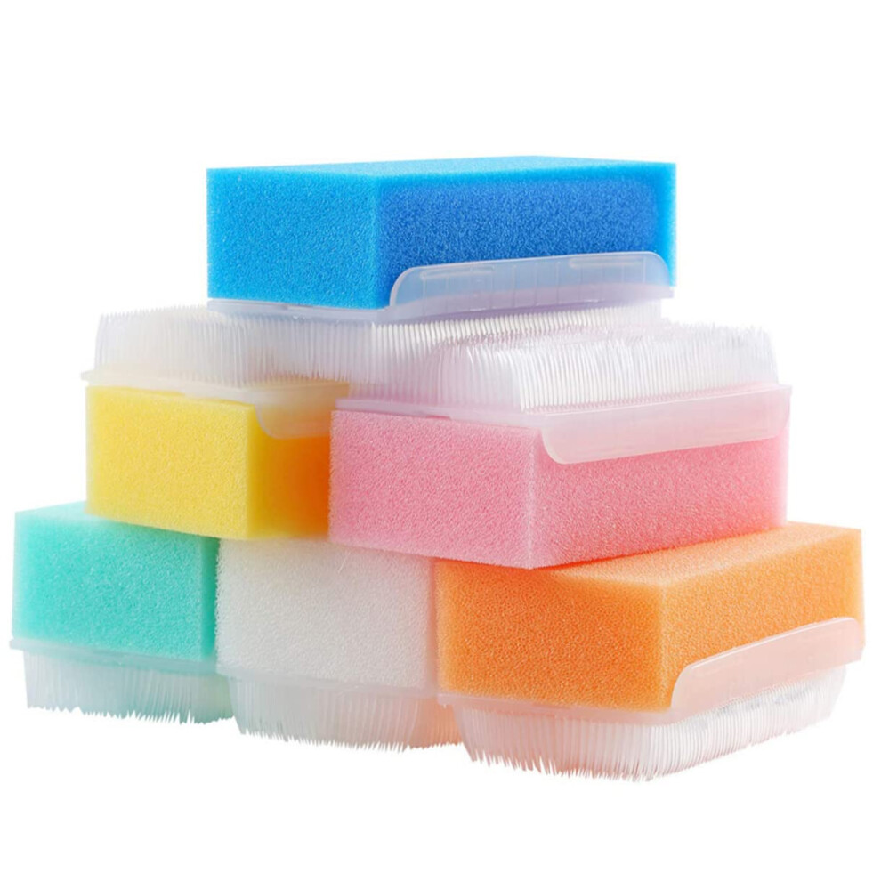 6pcs Sensory Training Device Bath Sponges Soft Bristle Brush for Newborns Bathing