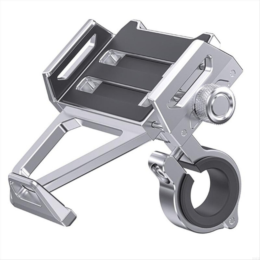 360 Degree Rotating Motorcycle Phone Holder Motorbike Handlebar Mount Quick Installation Stand Silver 4853066990855