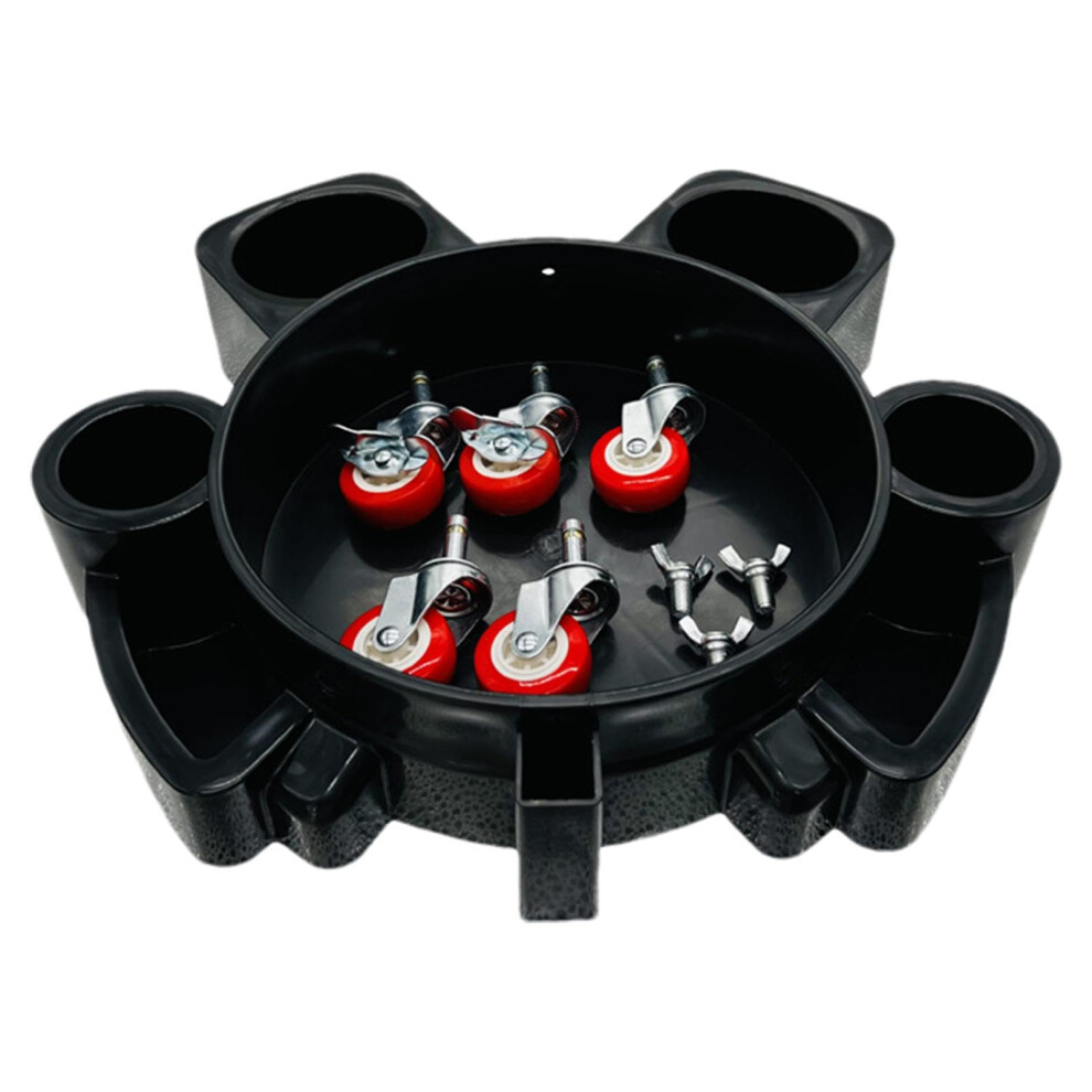 Car Wash Bucket Dolly With 5 Wheels, Heavy Duty 360 Rotation For Easy Car Cleaning And Waxing 9001264098285