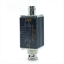 SWR-meter Vermogensmeter 1-30 MHz 10 W Staande golfmeter Vermogensmeter 6 LED-indicatoren Draagbare SWR-meter Aftakking BNC