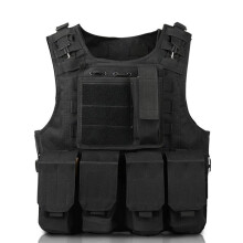 Tactical vest amphibious battle military molle vest combat assault plate carrier vest hunting protection camouflage vest waistcoat black