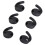 3 Pairs Silicone Ear Hooks For Buds Earbuds Ear-Black 1