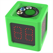 Kubustimer 1,4 inch 4-zijdige digitale schot-afteltimer voor schaken en kaartspellen, afteltimer groen