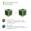 Cube Timer 1.4in 4 Sided Digital Shot Countdown Stopwatch for Chess and Card Competition Countdown Timer Green 7