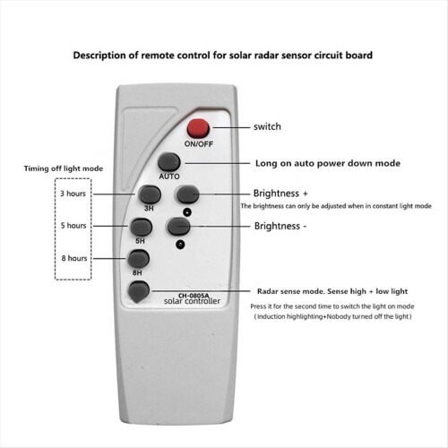 3.2V 3.7V Automatic Control Lamp Board with Remote Control Solar LED Driver Board Multi-Function Human Body Induction A 2