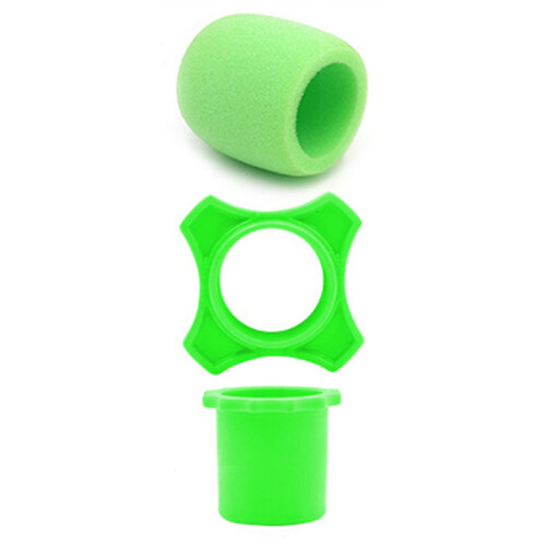 3Pieces AntiSlip Microphones Silicone Protective Cover-Green