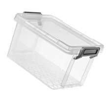 Opbergbakken met deksels Plastic doorzichtige-1 groot formaat