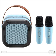 K12 Wireless Bluetooth Speaker Multifunction with 2 Microphone RGB Portable Music Player Karaoke Machine