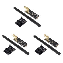 NRF24L01+PA+LNA Funkmodul mit Antenne für bis zu 1100 Meter Reichweite, inklusive 3er-Set NRF24L01 Funkmoduladapter