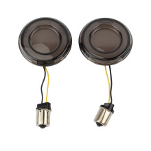 Indicatore di direzione a LED fumé per moto, luce di sterzo gialla 1156 per Touring XL883 X48 1200 Dyna
