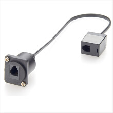 XLR Panel/D-Type Panel Mount Cat.3 RJ11/RJ9 4p4c Cable CAT3 RJ9 Female-to-Female Telephone Line Through Jack