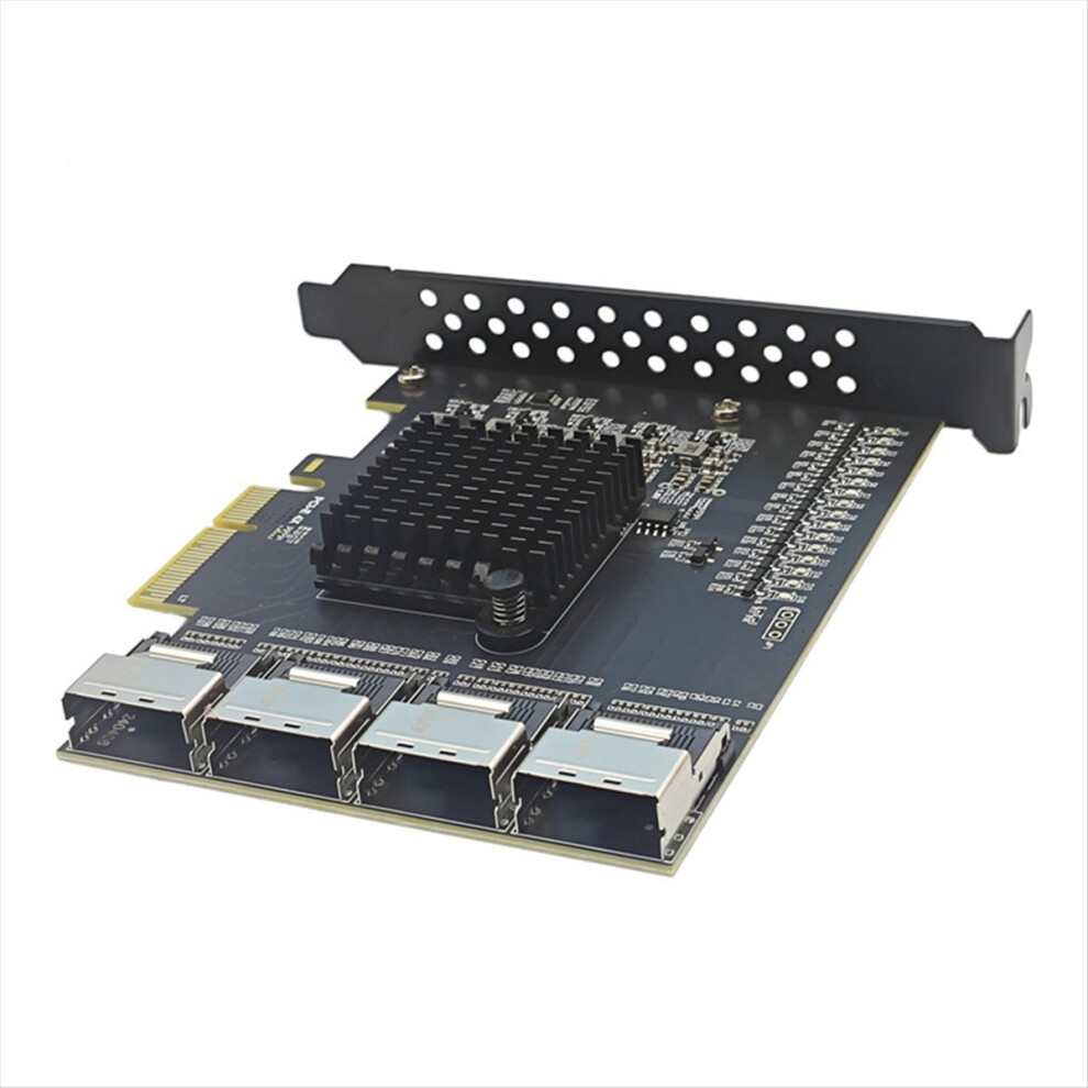 Pcie Adapter 4 Ports Sff-8087 To 16-Port Sata3.0 Expansion Card Sata3.0 Controller For Win10/11/2003/Linux 4853066901929