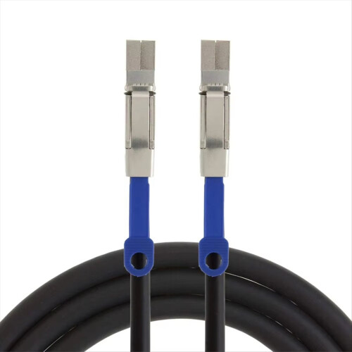 MinSAS Cable 4X SFF-8644 to SFF-8644 Cable Multilane Shielded Cage Cable Hard Disk Server Data Sync Transmission 1M
