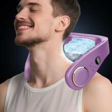 Neck Air Conditioner with Instant Cold Plate Cooling, Wearable Bladeless Rechargeable Fan for Hot Weather