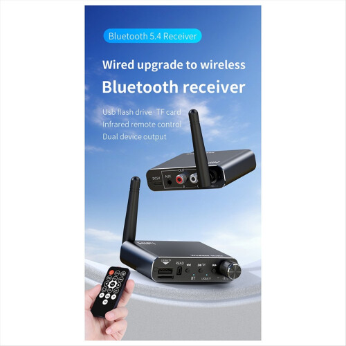 Bluetooth 5.4 Audio Transmitter Receiver 3.5MM AUX for USB U-Disk HIFI Stereo Music Adapter Decoding 1