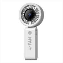 2025 High Speed Handheld Violent Folding Fan Usb Turbine Digital Display Portable Neck Hanging Outdoor Small Fan