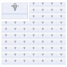 200 portaetiquetas horizontales con clip estilo pin para tarjetas de identificación, con insertos, 90 x 55 mm