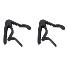 2X Morsetto per chiave a cambio rapido per capotasto in lega di alluminio per chitarra acustica/elettrica/classica, nero