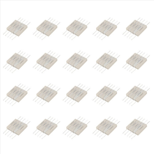 100pcs Wirewound Ceramic Cement Resistor 5 Ohm 10W Watt 5%