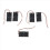 Caja portapilas negra con cables, 2 x 1,5 V AA 2