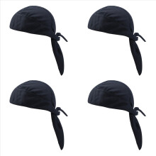 4x Snel drogende hoofddoek Pure wielrenmuts Zomer heren hardlopen bandana hoofddoek piratenhoed capuchon hoofdband zwart
