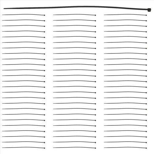 2000 bridas negras finas para cables, 200 mm x 3 mm