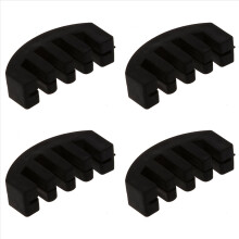4X Viool Oefen Zware Zwarte Rubber Viool Demper Akoestisch Elektrisch