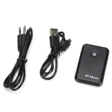 Adaptador de áudio sem fio, transmissor e receptor Bluetooth para TV, PC e MP3, microfone embutido para chamadas em modo mãos-livres,